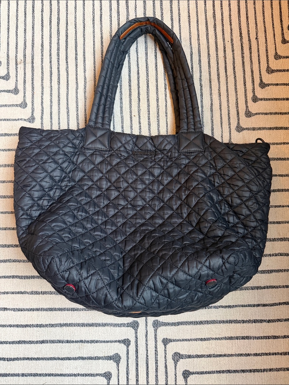 MZ Wallace Medium Metro Black Quilted Tote